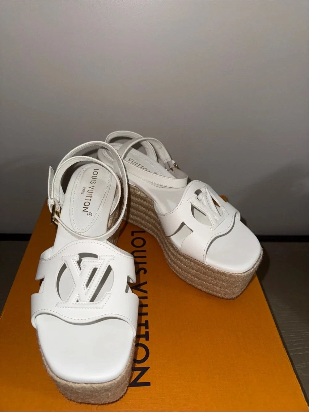 Louis Vuitton white leather